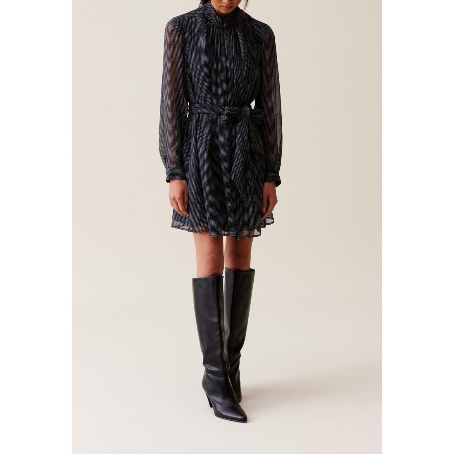 Claudie Pierlot - Robe Fluide Col Lavallière
