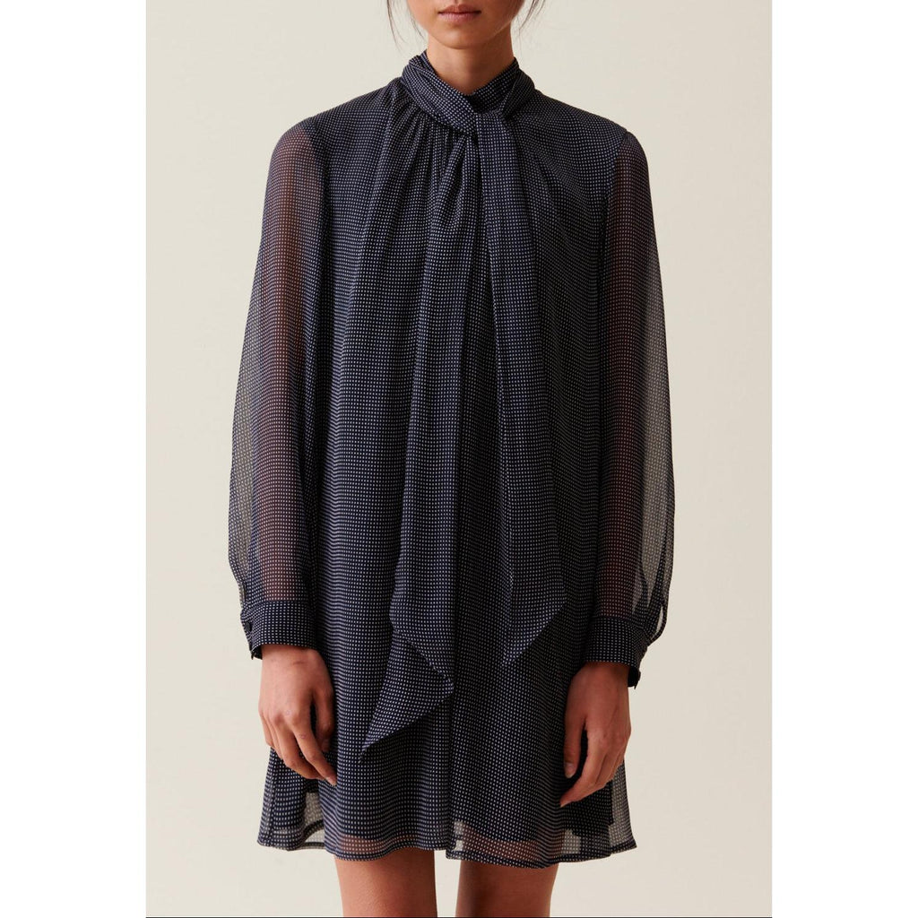Claudie Pierlot - Robe Fluide Col Lavallière