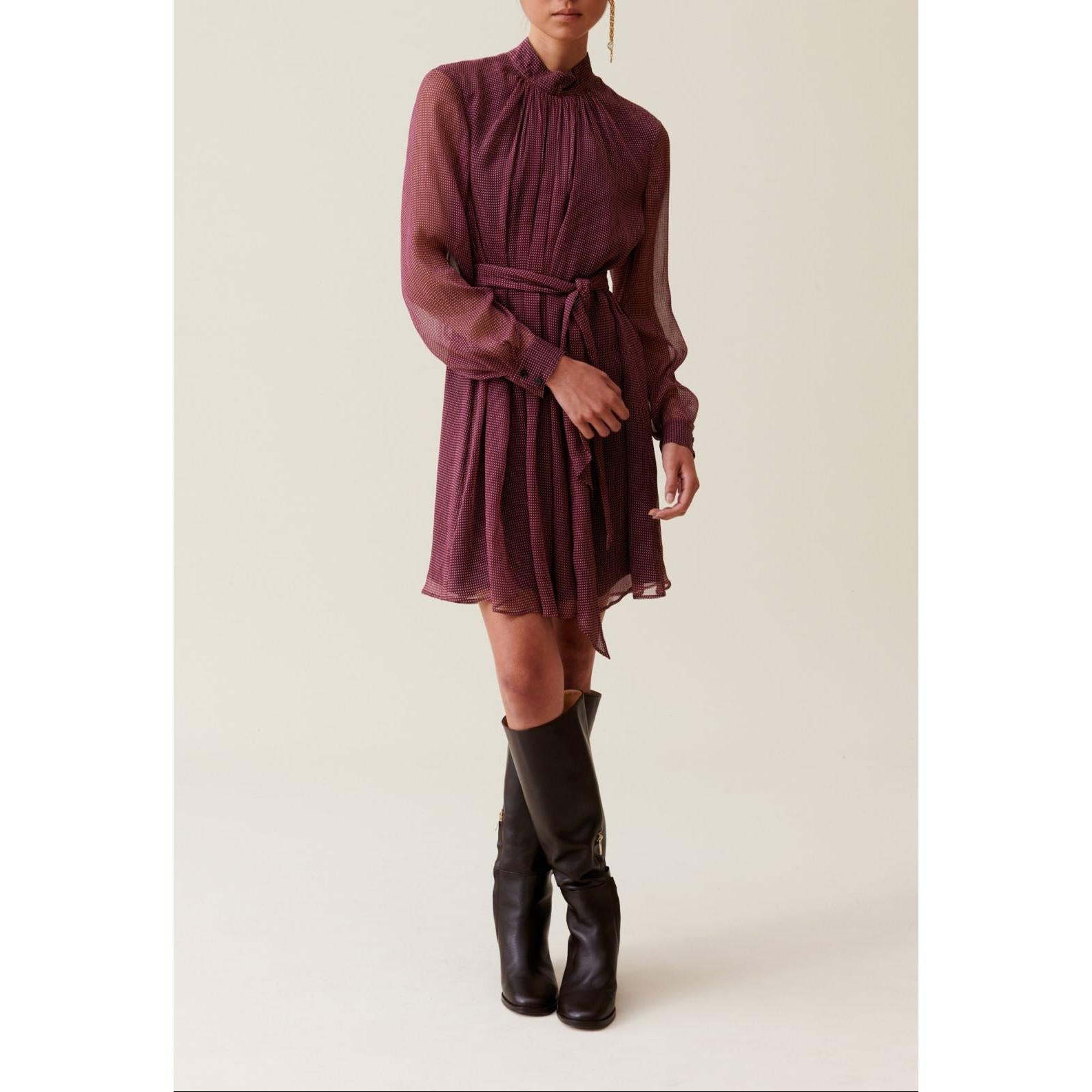 Claudie Pierlot - Robe Fluide Col Lavallière