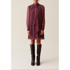 Claudie Pierlot - Robe Fluide Col Lavallière
