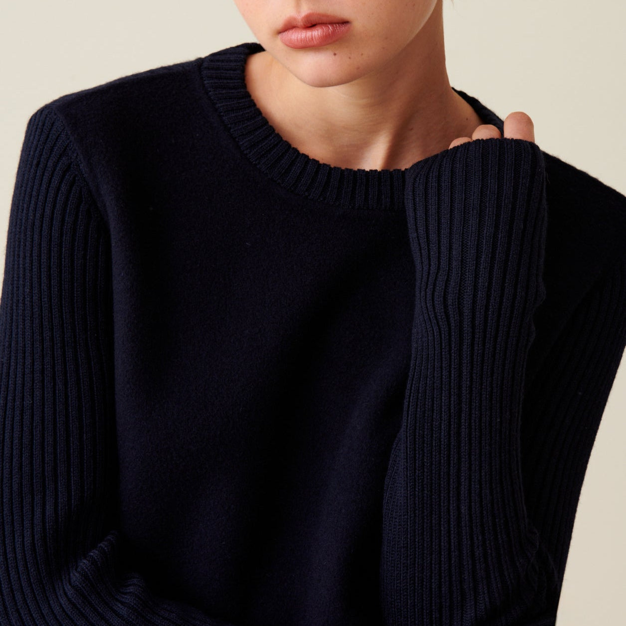 Claudie Pierlot - Short Knitted Dress with Ribbed Back