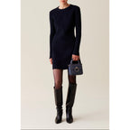 Claudie Pierlot - Short Knitted Dress with Ribbed Back