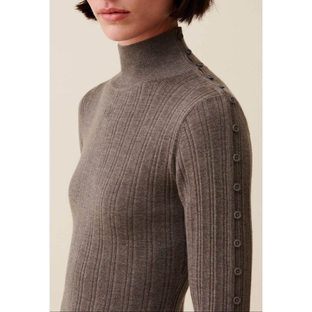 Claudie Pierlot - Robe Maille Col Montant