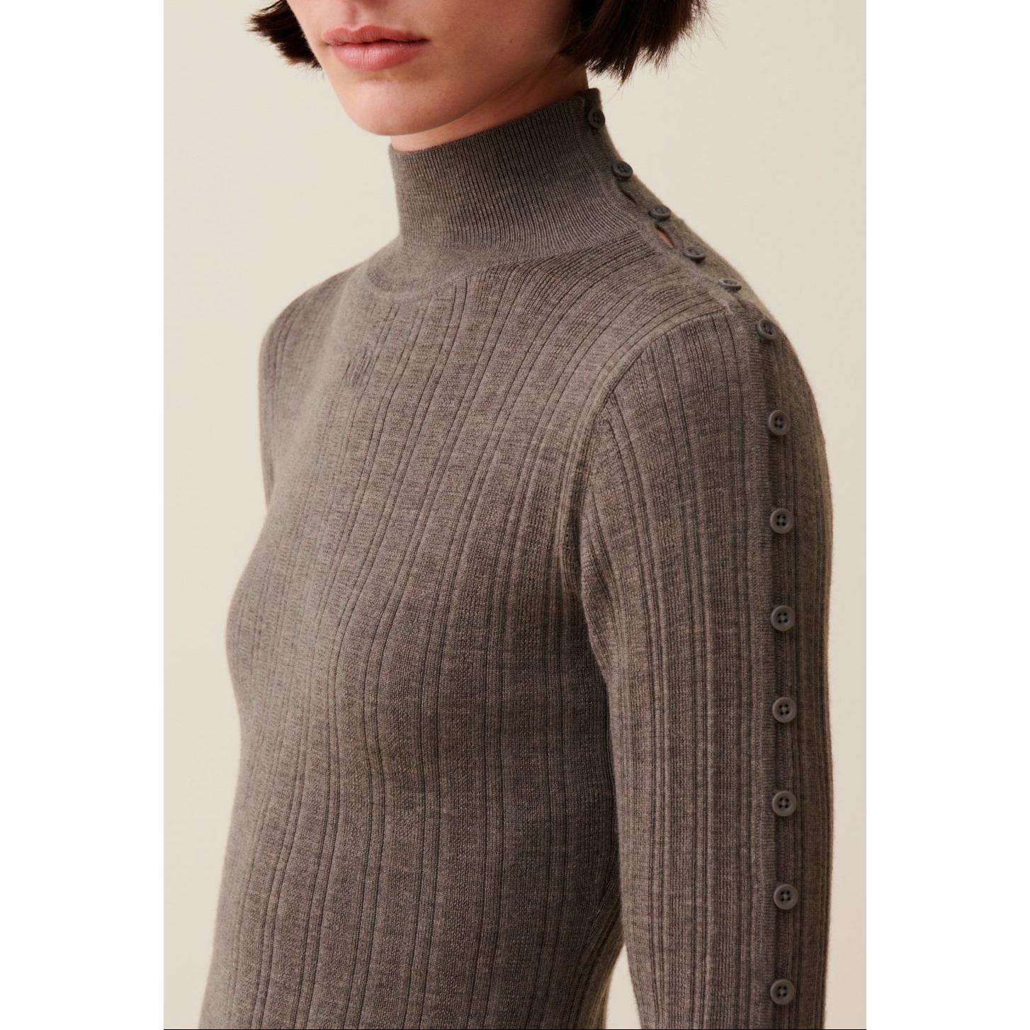 Claudie Pierlot - Robe Maille Col Montant