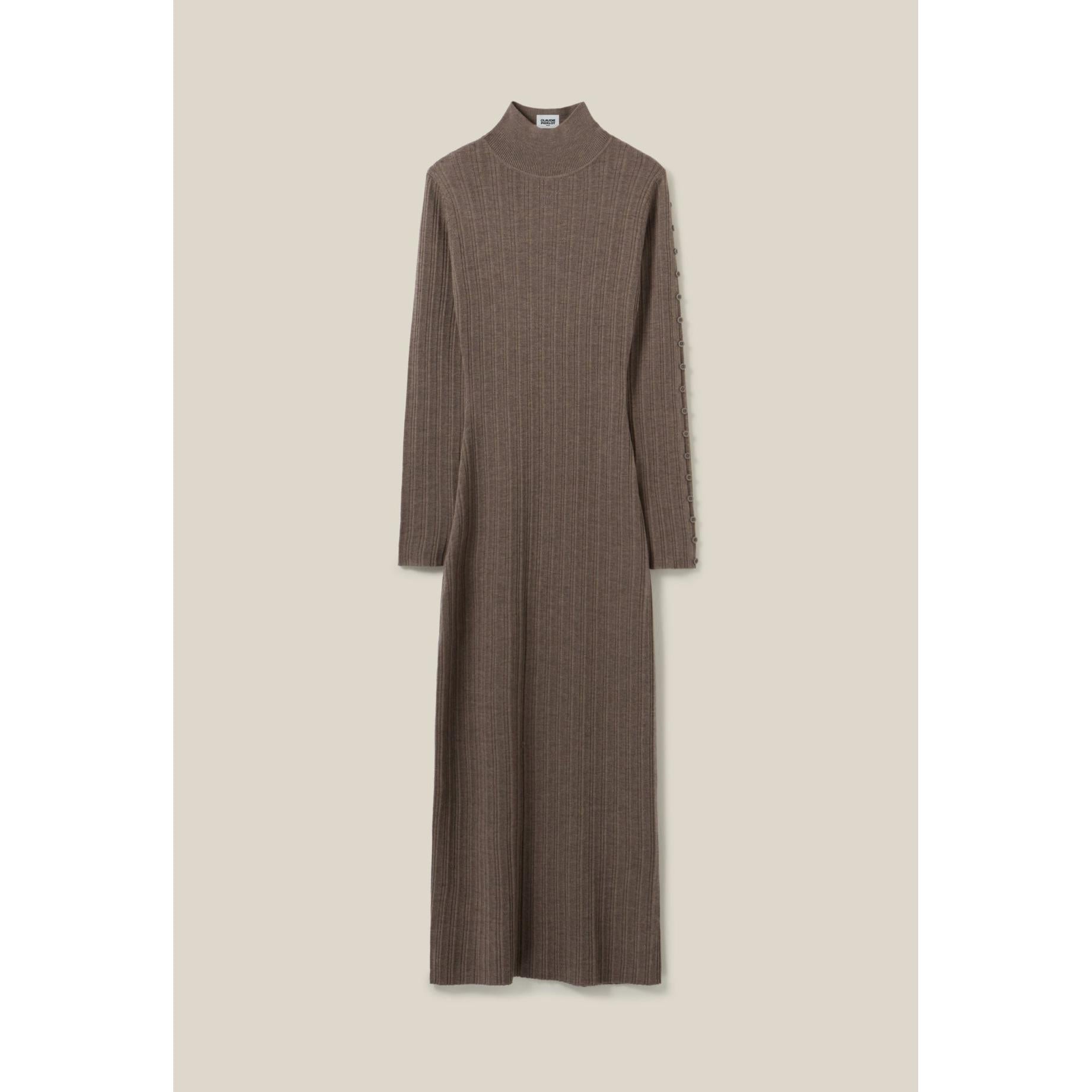 Claudie Pierlot - Robe Maille Col Montant