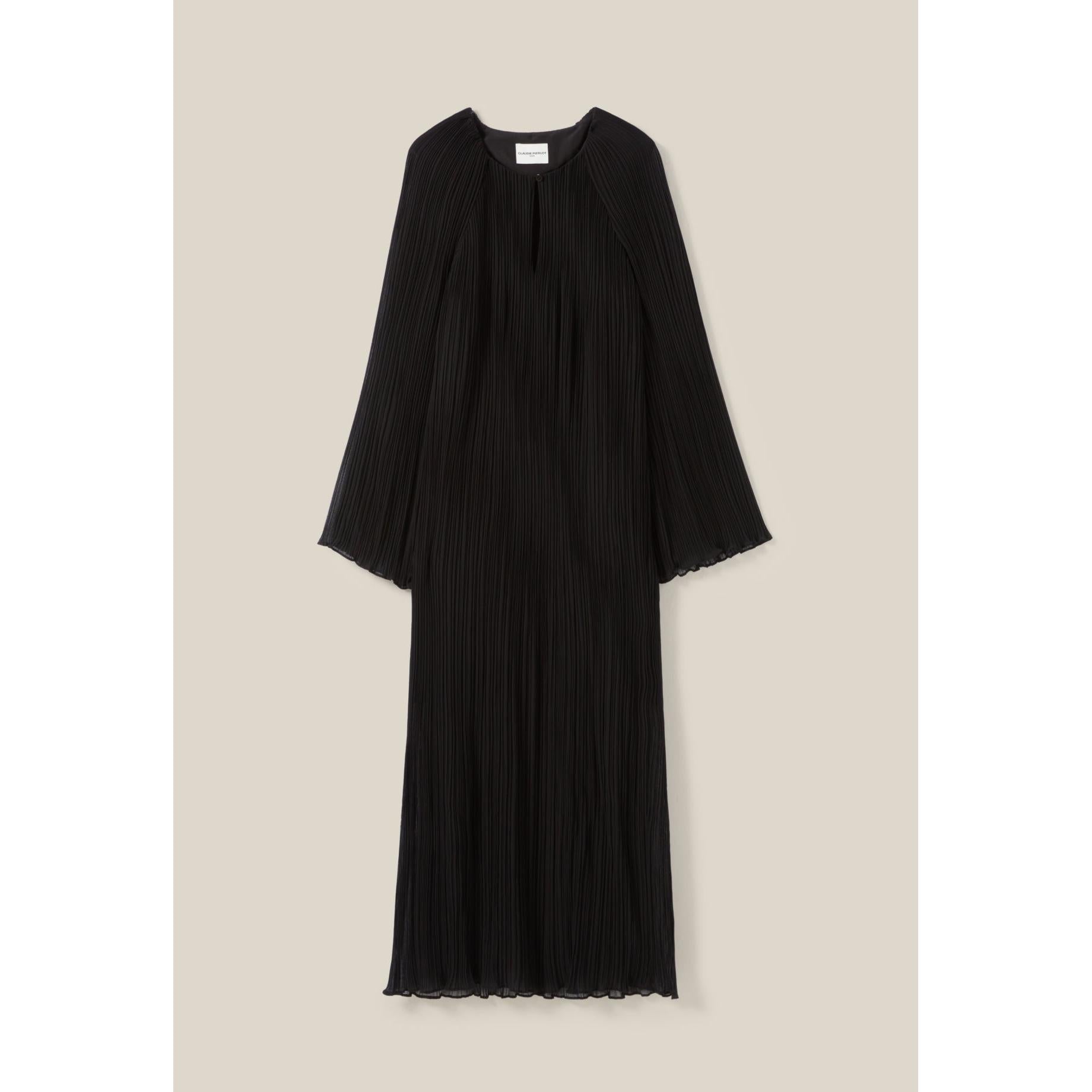 Robe Longue Plissée Transparente