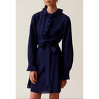 Robe Rayures Volants Marine