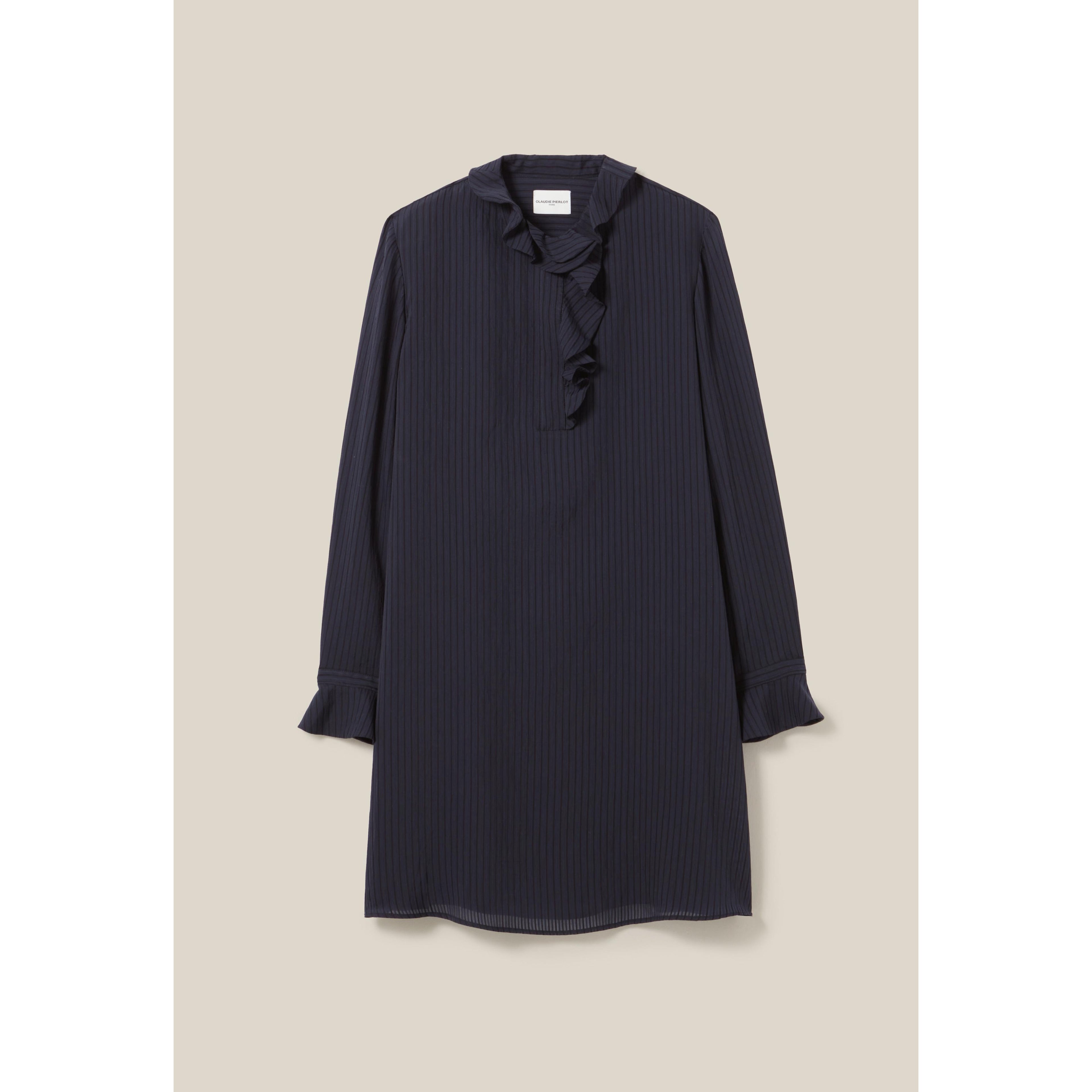 Robe Rayures Volants Marine
