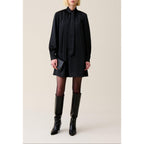 Claudie Pierlot - Fluid Dress Black Pussy Collar