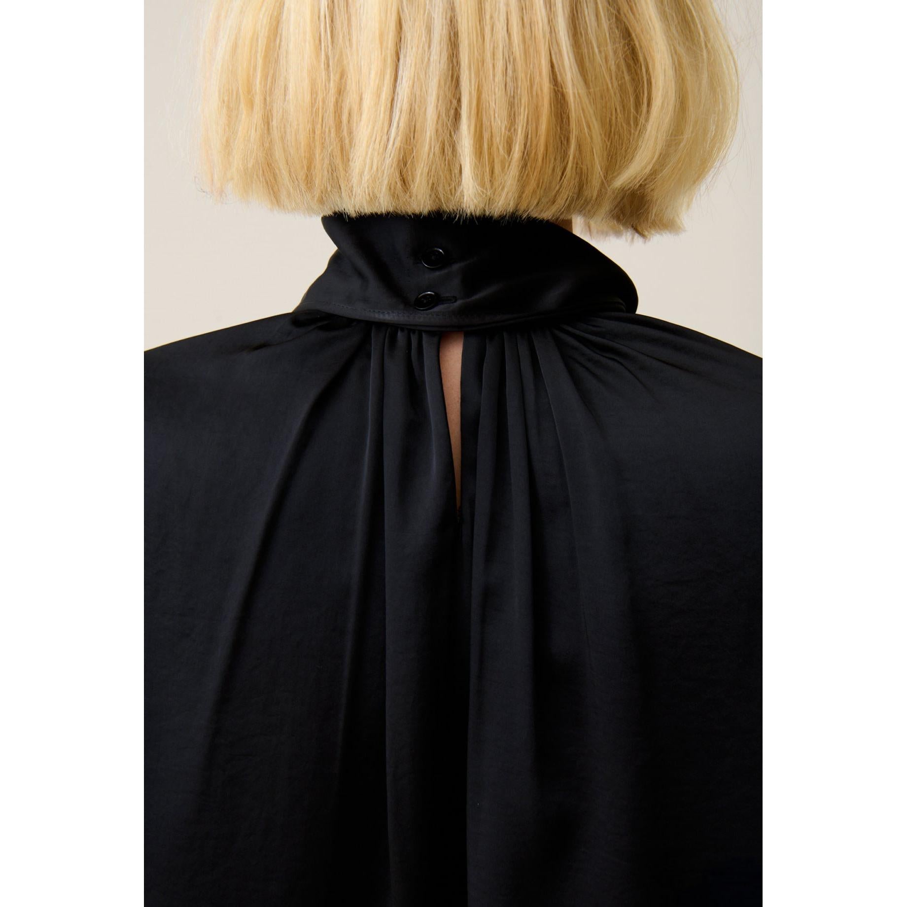 Claudie Pierlot - Fluid Dress Black Pussy Collar