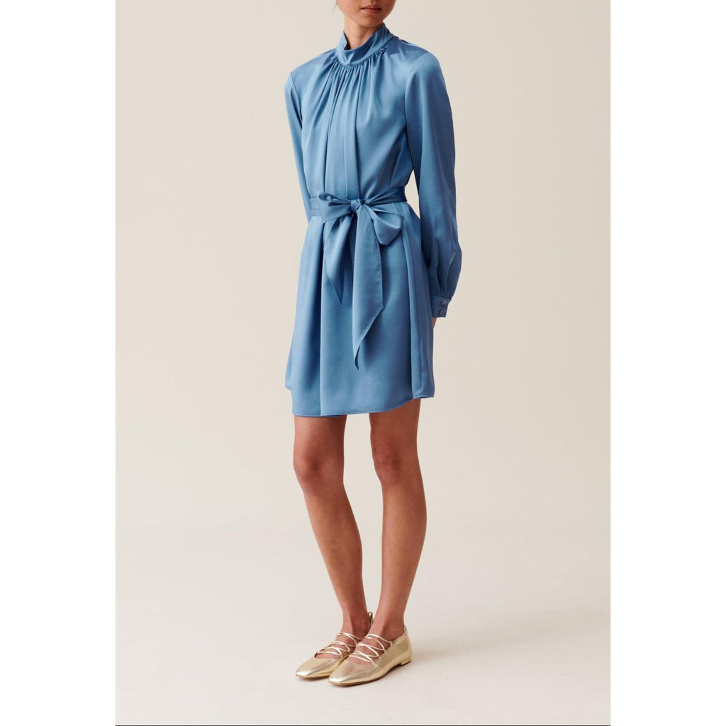 Claudie Pierlot - Robe Fluide Col Lavallière Noir