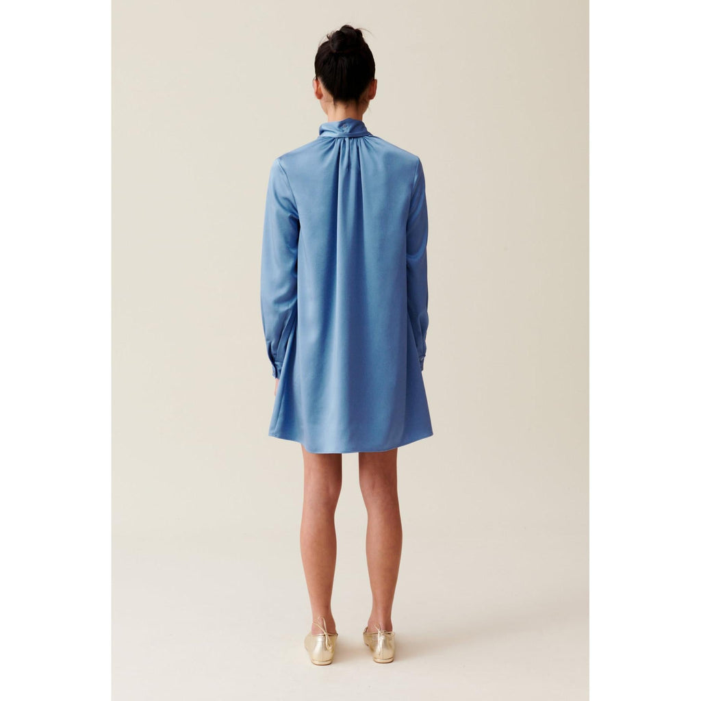 Claudie Pierlot - Robe Fluide Col Lavallière Noir