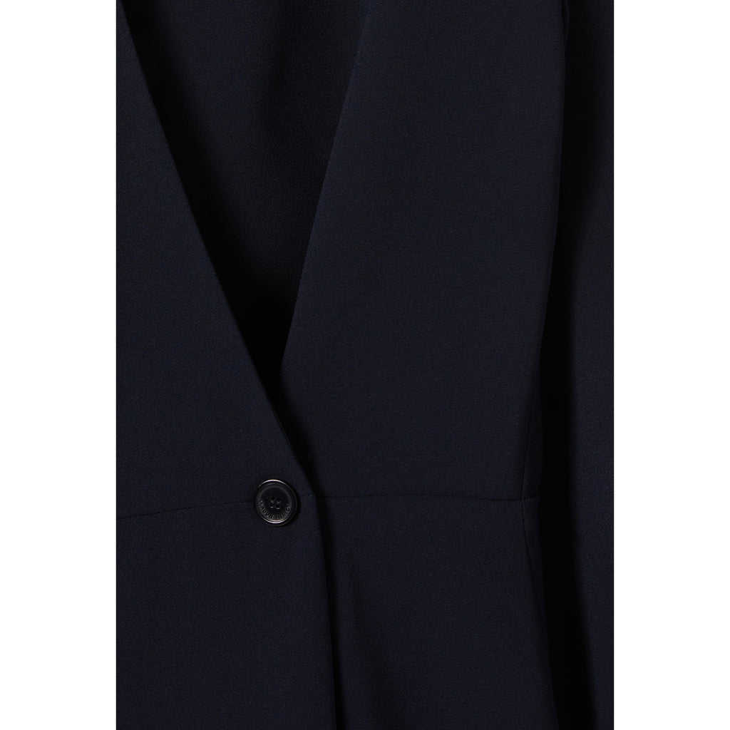 Claudie Pierlot - Robe Longue Fluide Croisée Marine
