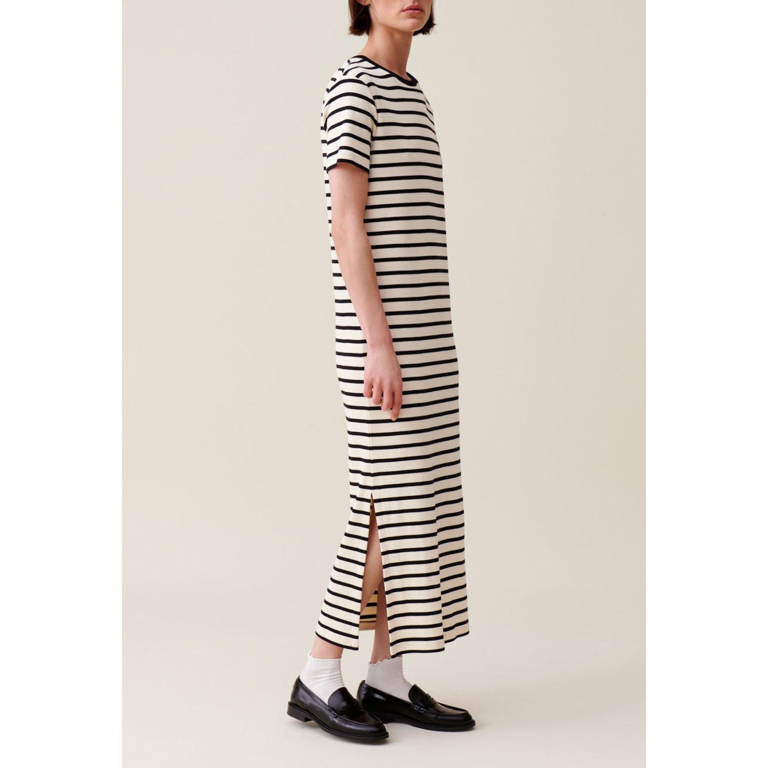 Robe Jean Toto Rayée Midi