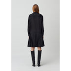 Vestido Bimaterial Rayas