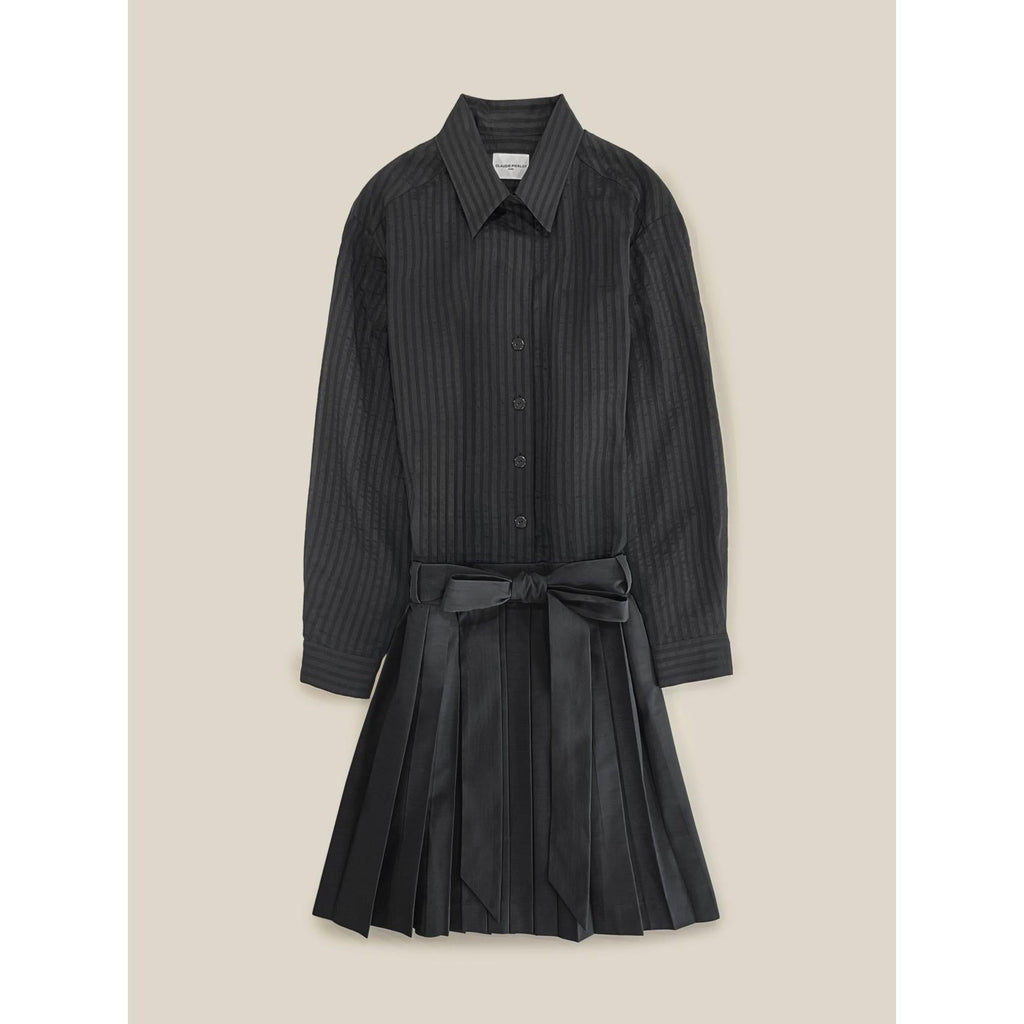 Claudie Pierlot - Robe Bi-Matière Rayures