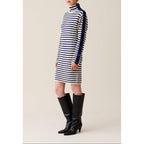 Vestido marinero de punto con cuello alto