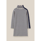 Vestido Marinero de Punto con Cuello Subido