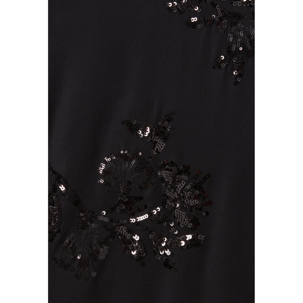 Claudie Pierlot - Robe Courte Noire Sequins Brodés