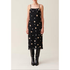 Robe Longue Fluide Sequins Brodés