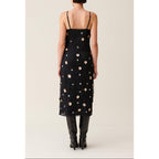 Robe Longue Fluide Sequins Brodés