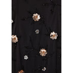 Vestido largo fluido con lentejuelas bordadas