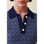 Robe Courte Monogramme Marine