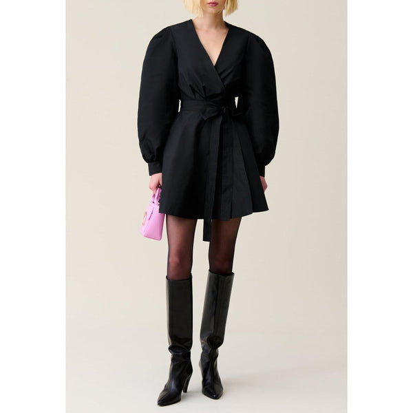 Claudie Pierlot - Vestido corto negro con mangas globo