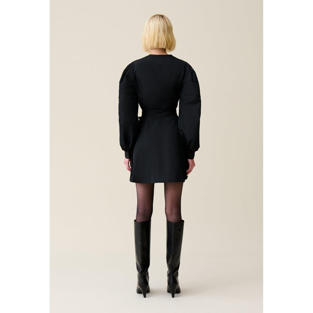 Claudie Pierlot - Robe Courte Manches Ballons Noire