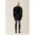 Claudie Pierlot - Robe Courte Manches Ballons Noire