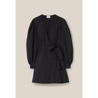 Robe Courte Manches Ballons Noire