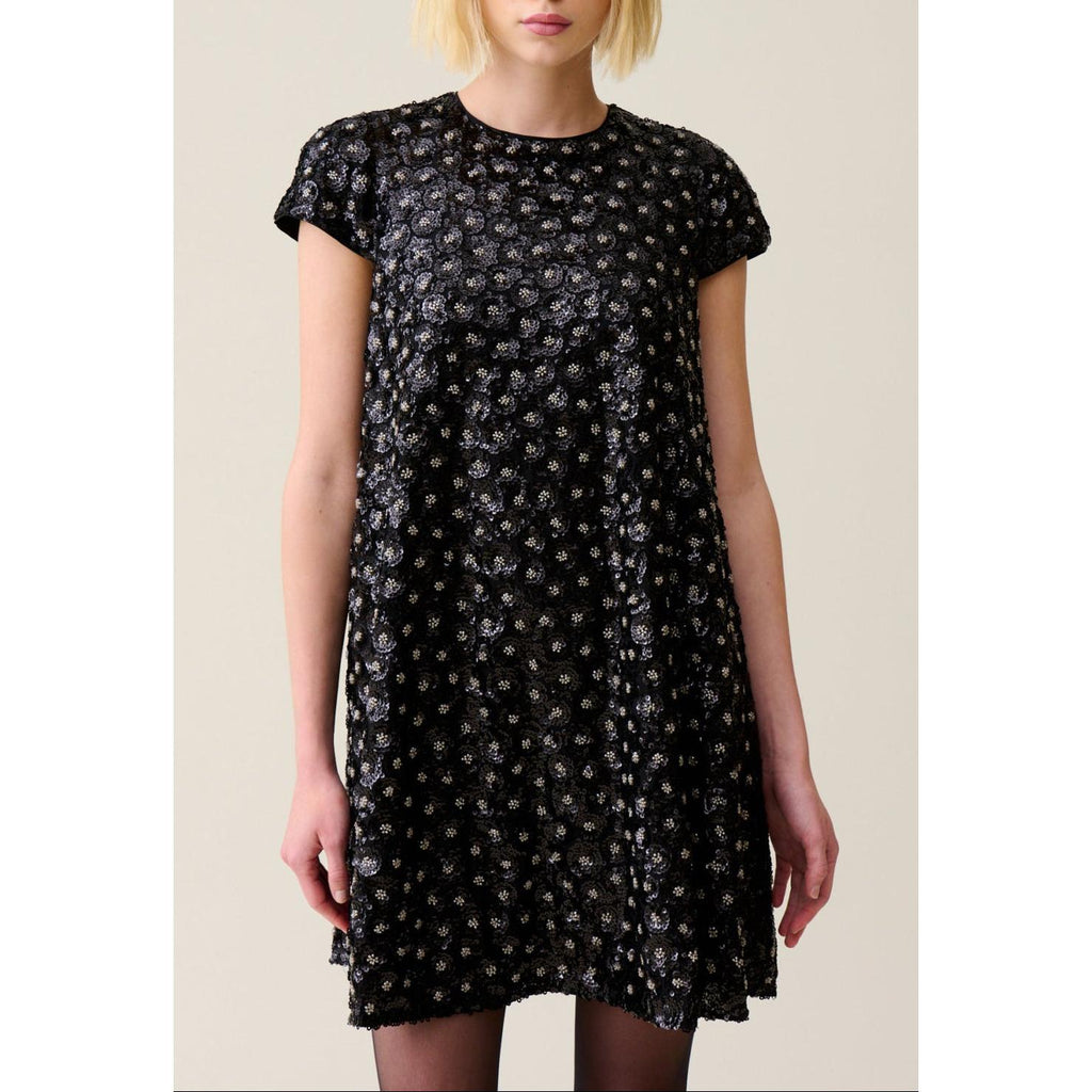 Claudie Pierlot - Robe Courte Babydoll Brodée