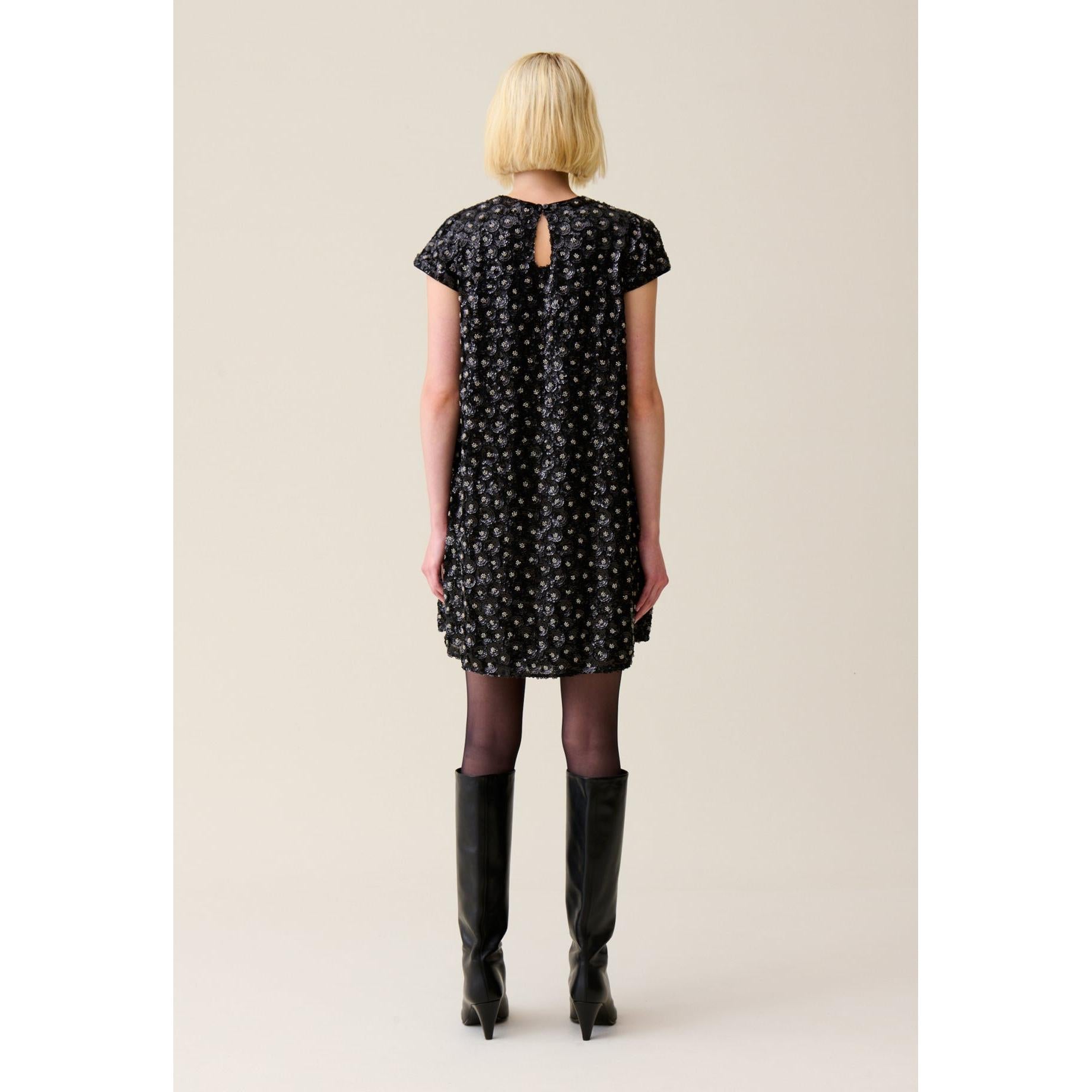 Claudie Pierlot - Robe Courte Babydoll Brodée