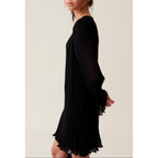Claudie Pierlot - Robe Courte Plissée Manches Longues