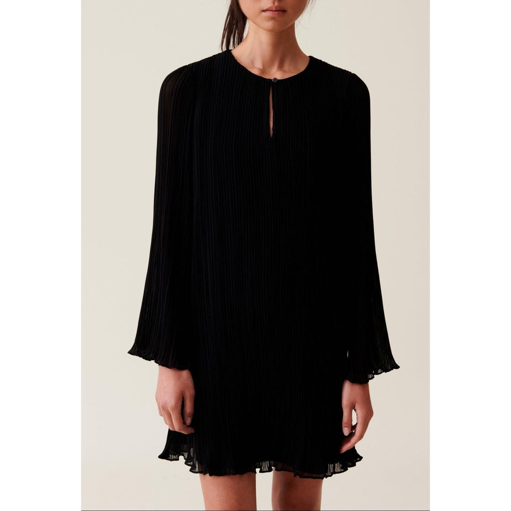 Claudie Pierlot - Robe Courte Plissée Manches Longues