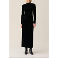Robe Longue Cintrée Velours Noir