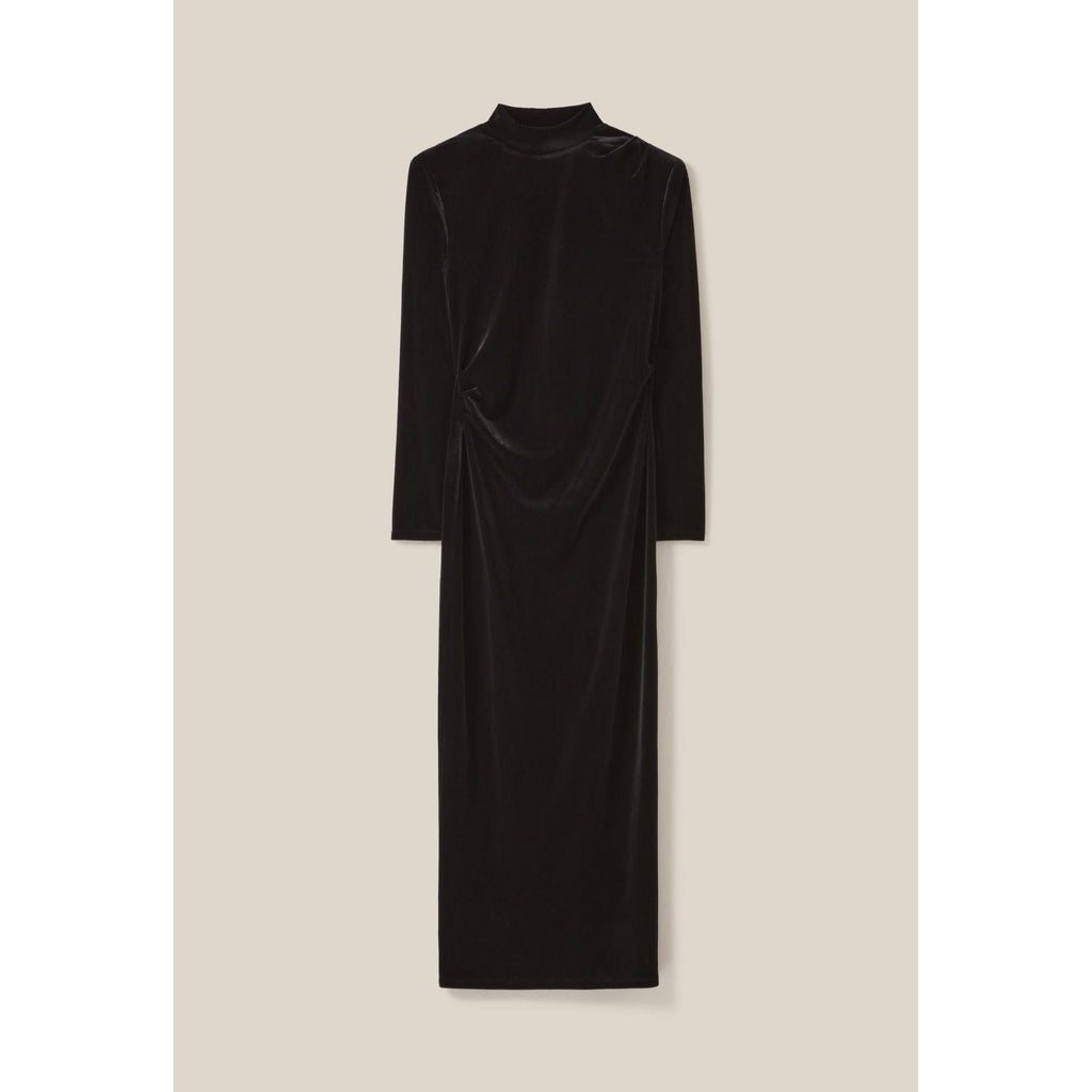 Robe Longue Cintrée Velours Noir