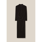Robe Longue Cintrée Velours Noir