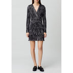 Claudie Pierlot - Robe Argentée Courte À Volants
