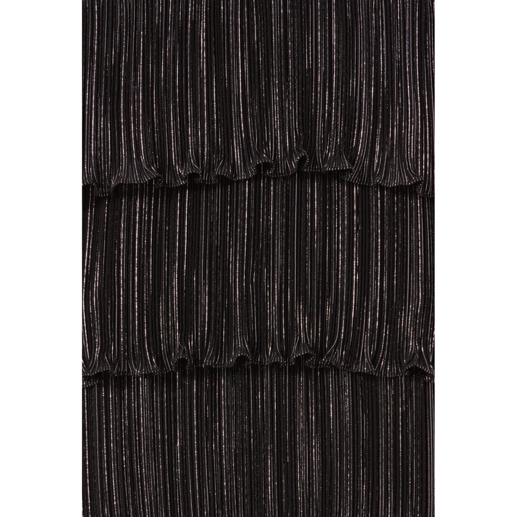 Robe Argentée Courte À Volants