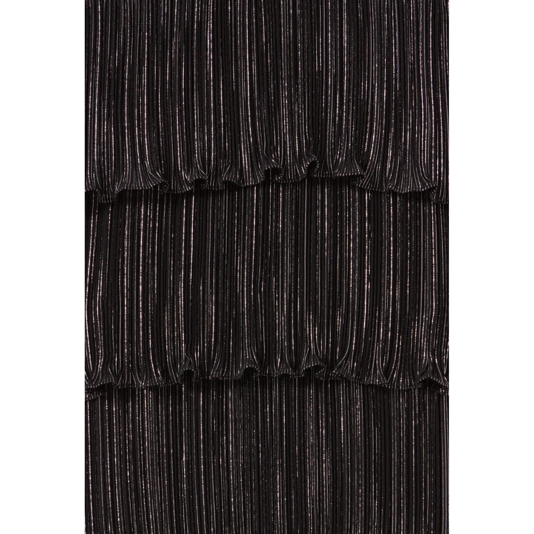 Robe Argentée Courte À Volants
