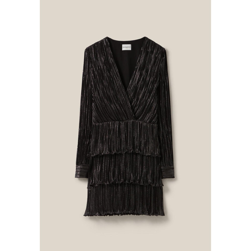 Robe Argentée Courte À Volants