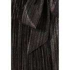 Vestido Corto Plisado Plateado
