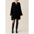 Robe Courte Noire Volantée
