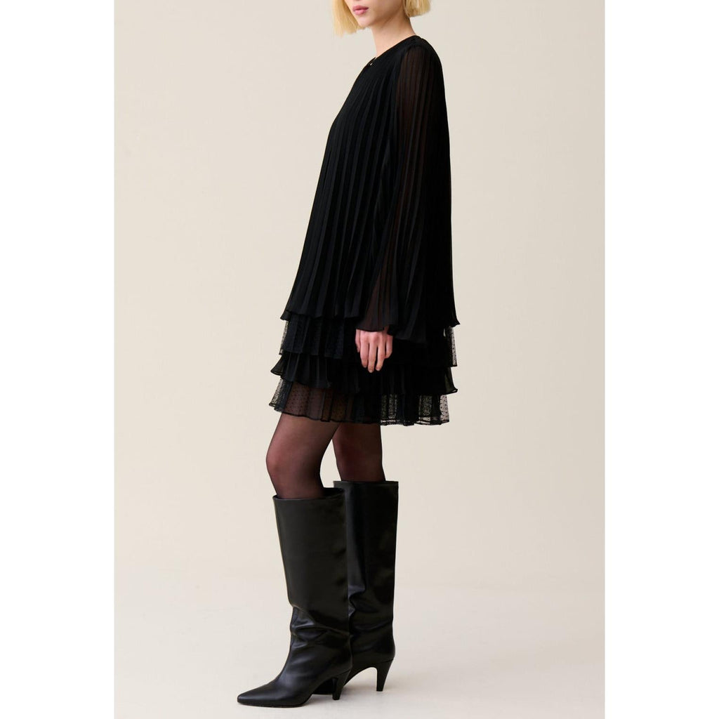 Claudie Pierlot - Robe Courte Noire Volantée