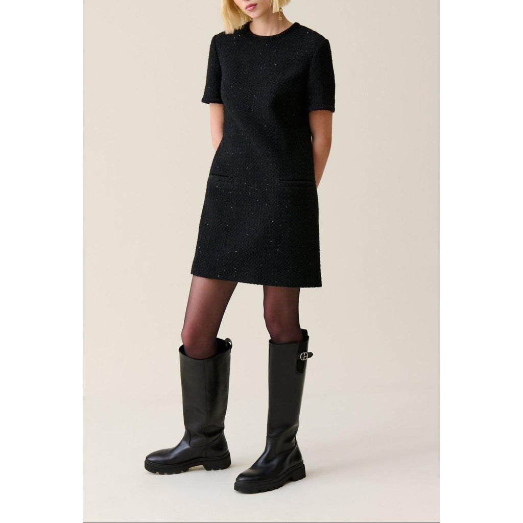 Claudie Pierlot - Short Black Tweed Dress