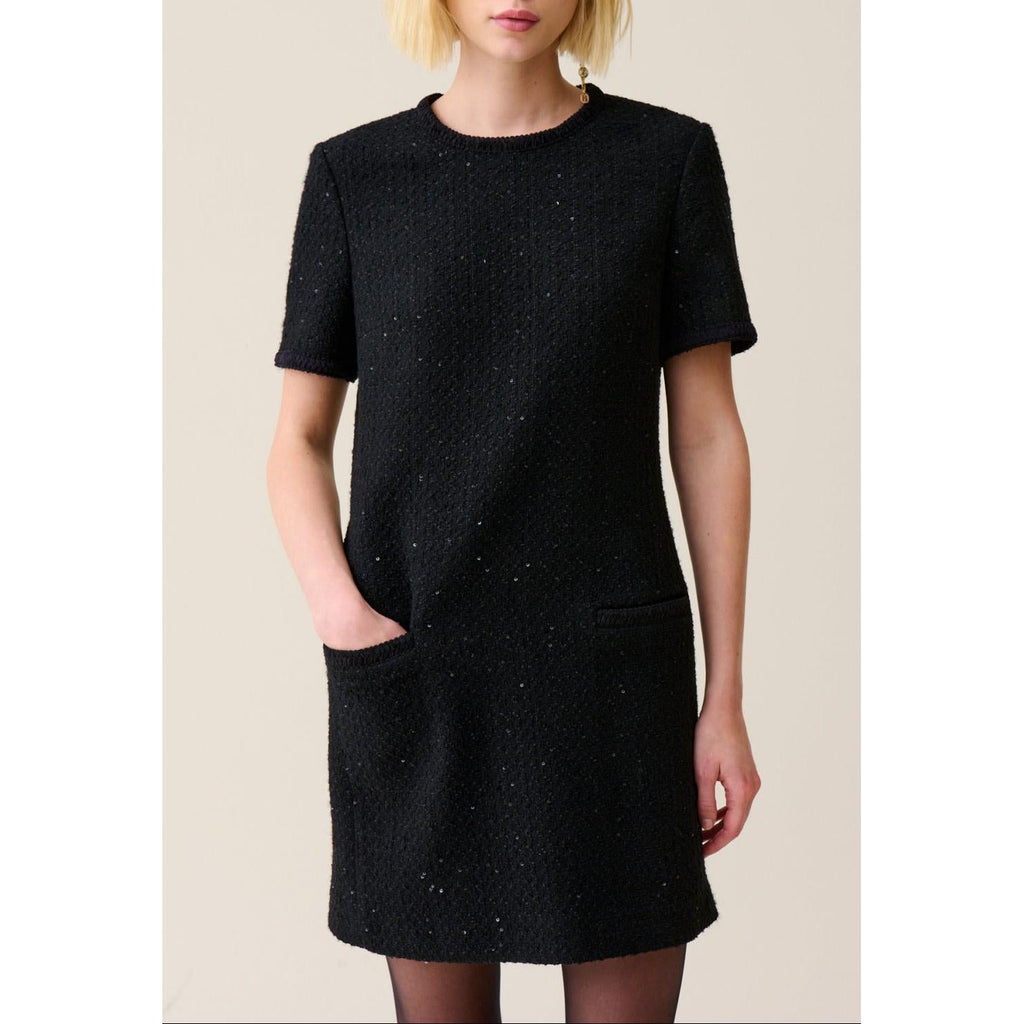 Claudie Pierlot - Short Black Tweed Dress