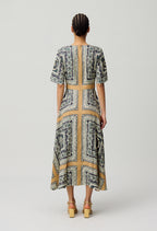 Robe Rombifoulard Print Fonce