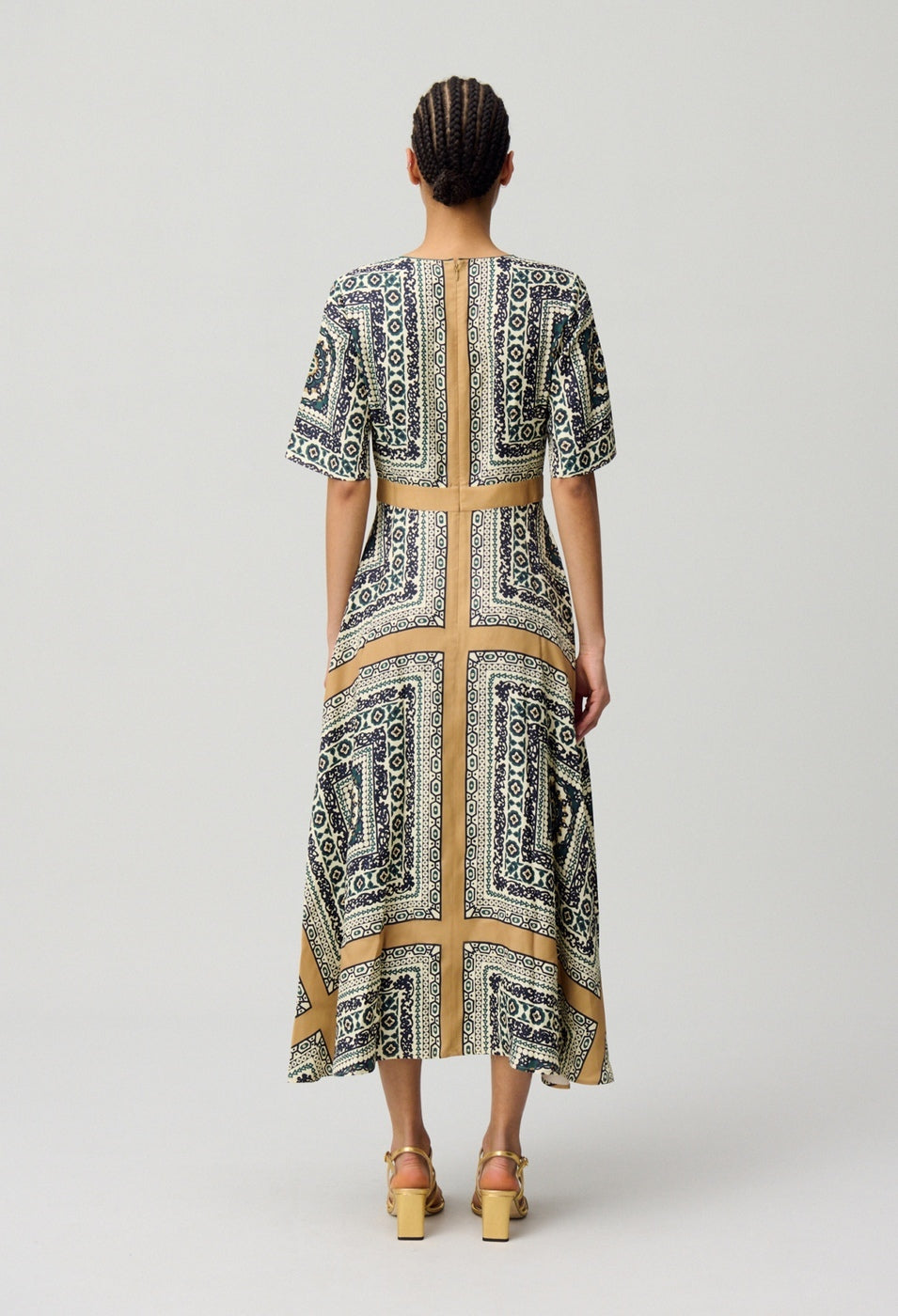 Robe Rombifoulard Print Fonce