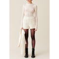 Short de tweed marfil
